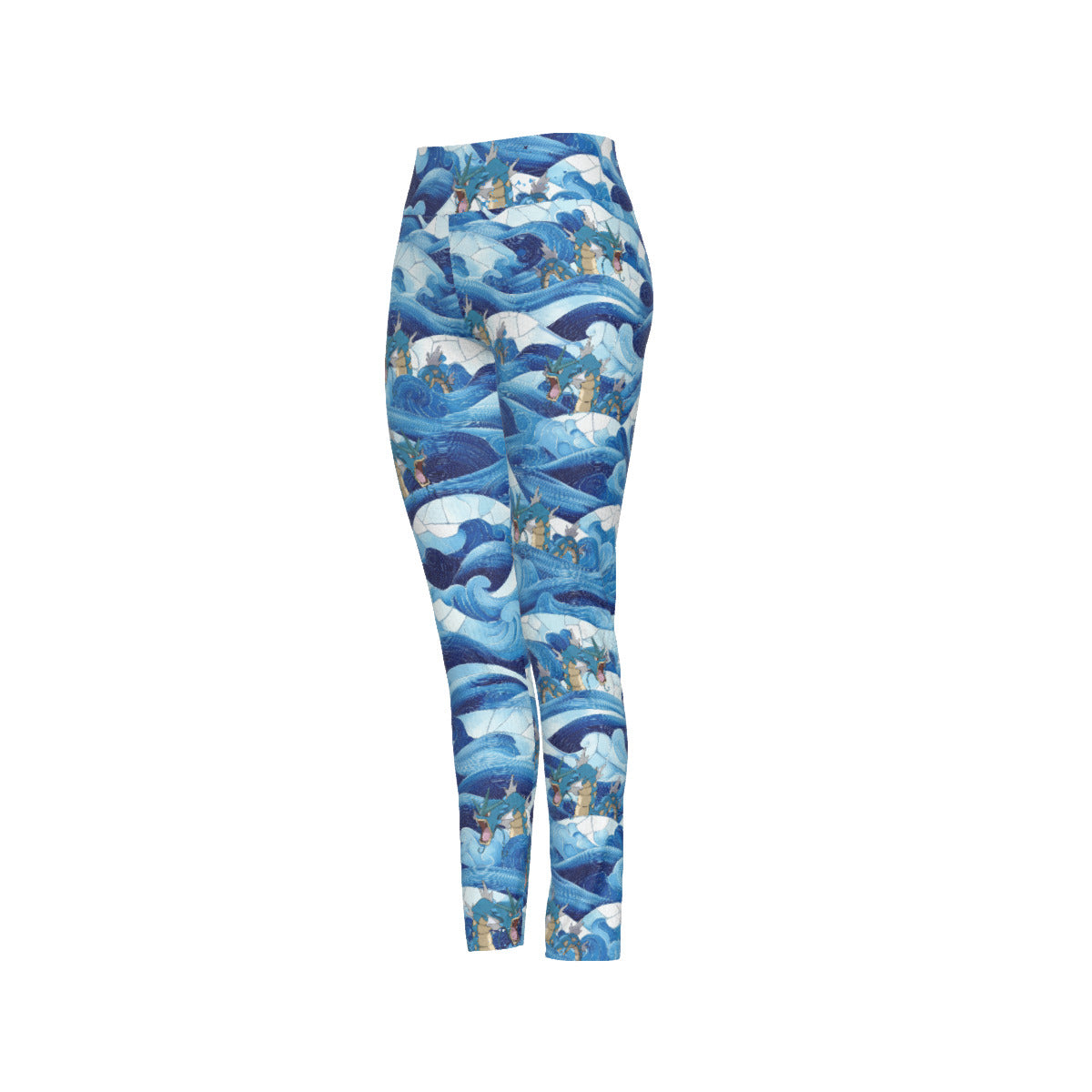 All-Over Print Women's High Waist Leggings | Side Stitch Closure