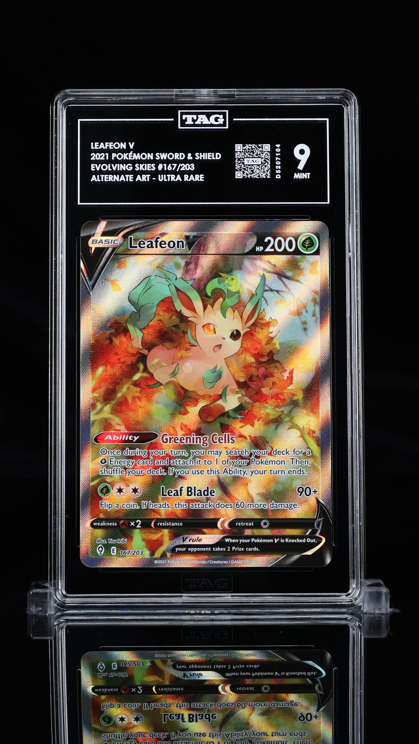 Leafeon V- #167 Evolving Skies- TAG 9