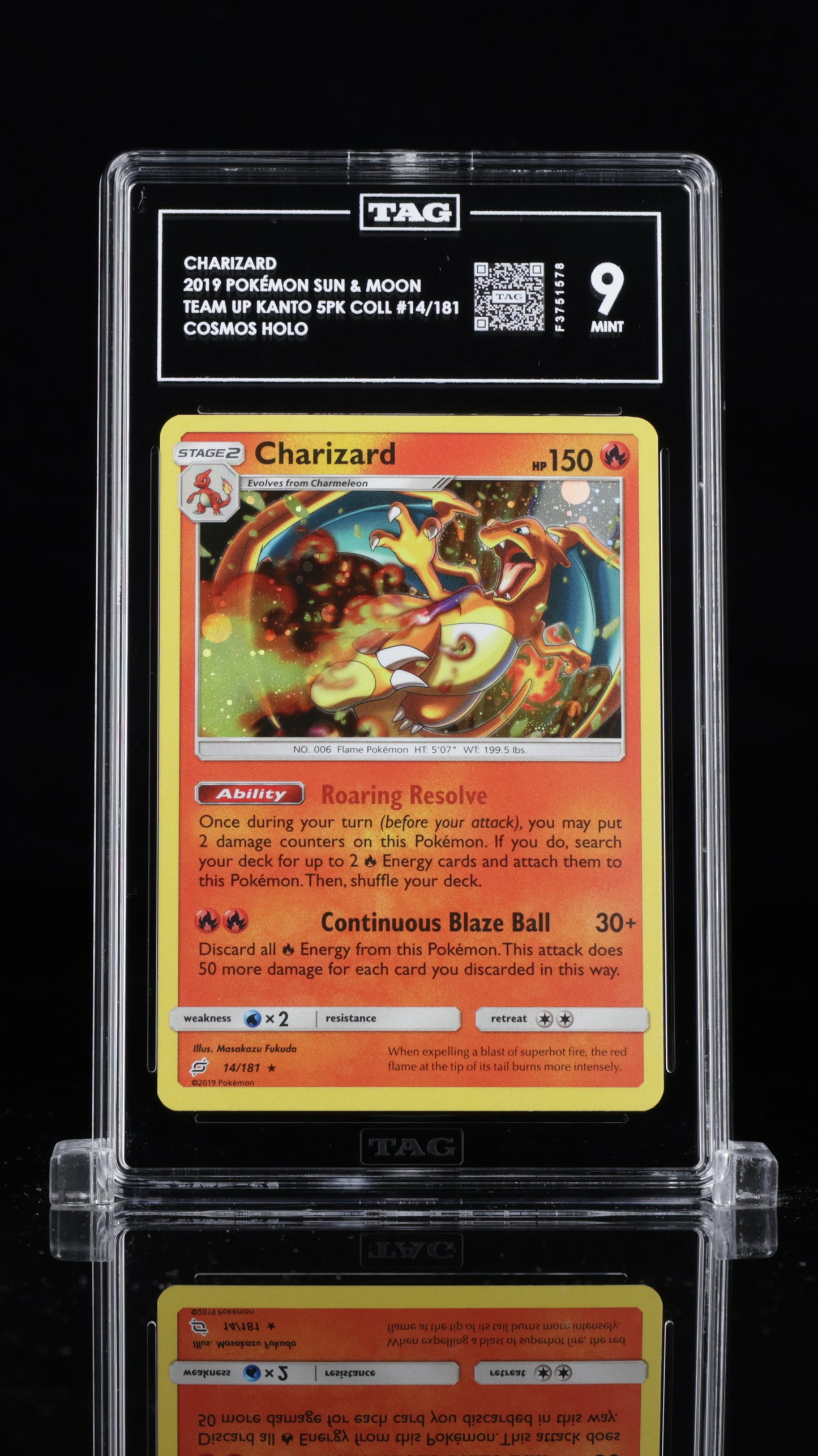 Charizard- Team Up #14- TAG 9