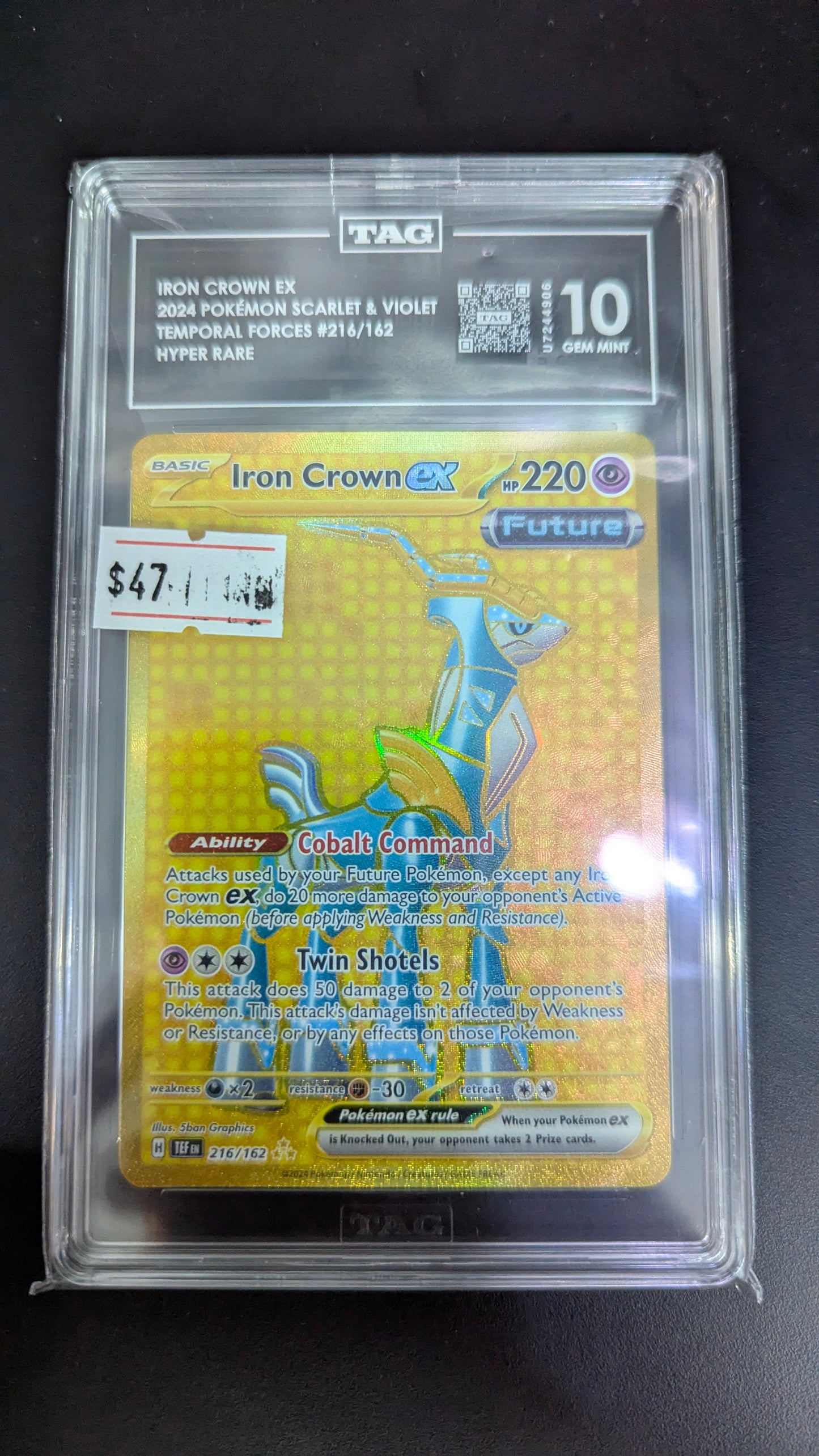 Iron Crown Ex- # 216 Temporal Forces- TAG 10