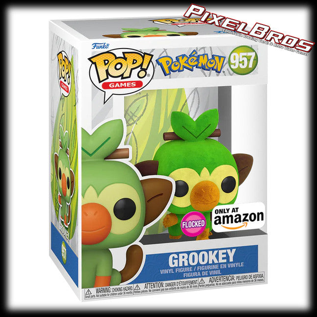 #957 Grookey Flocked Funko Pop Amazon Exclusive