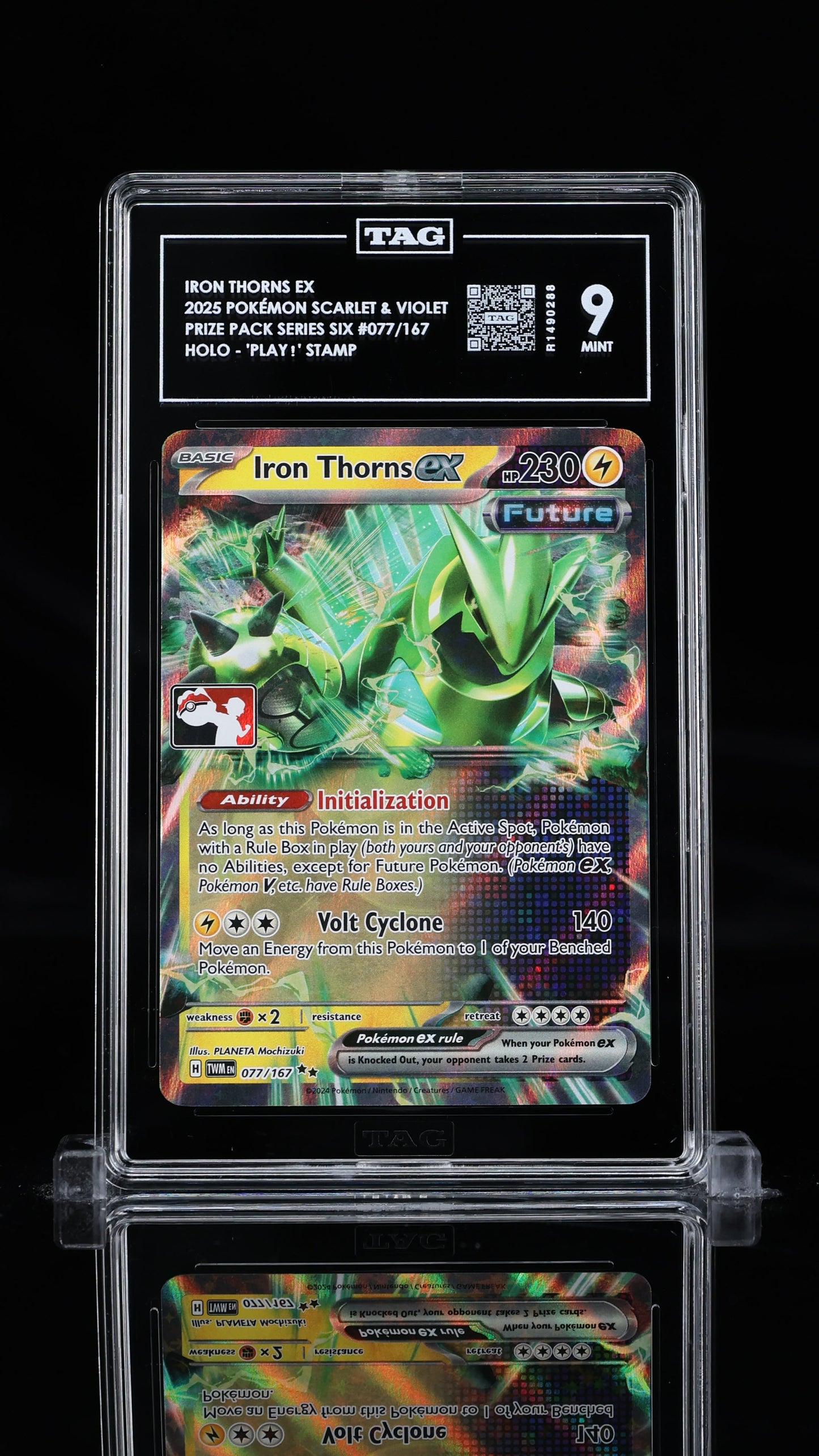 Iron Thorns EX #77- Scarlet & Violet Prize Pack Series 6- TAG 9
