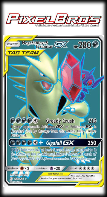 #225 Unified Minds- MegaSableye & Tyranitar GX(LP)