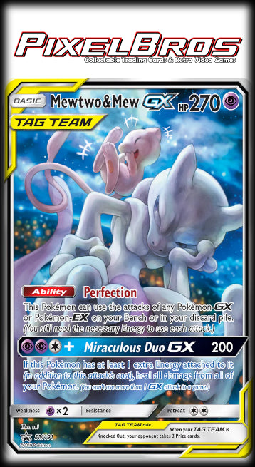 #SM191 Sun & Moon Promos-Mewtwo & Mew GX (DMG)