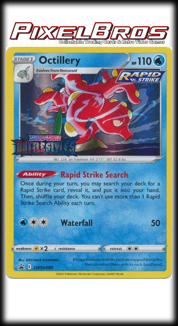 #SWSH089 Sword & Shield Promos- Octillery ( Battlestyles Stamped)