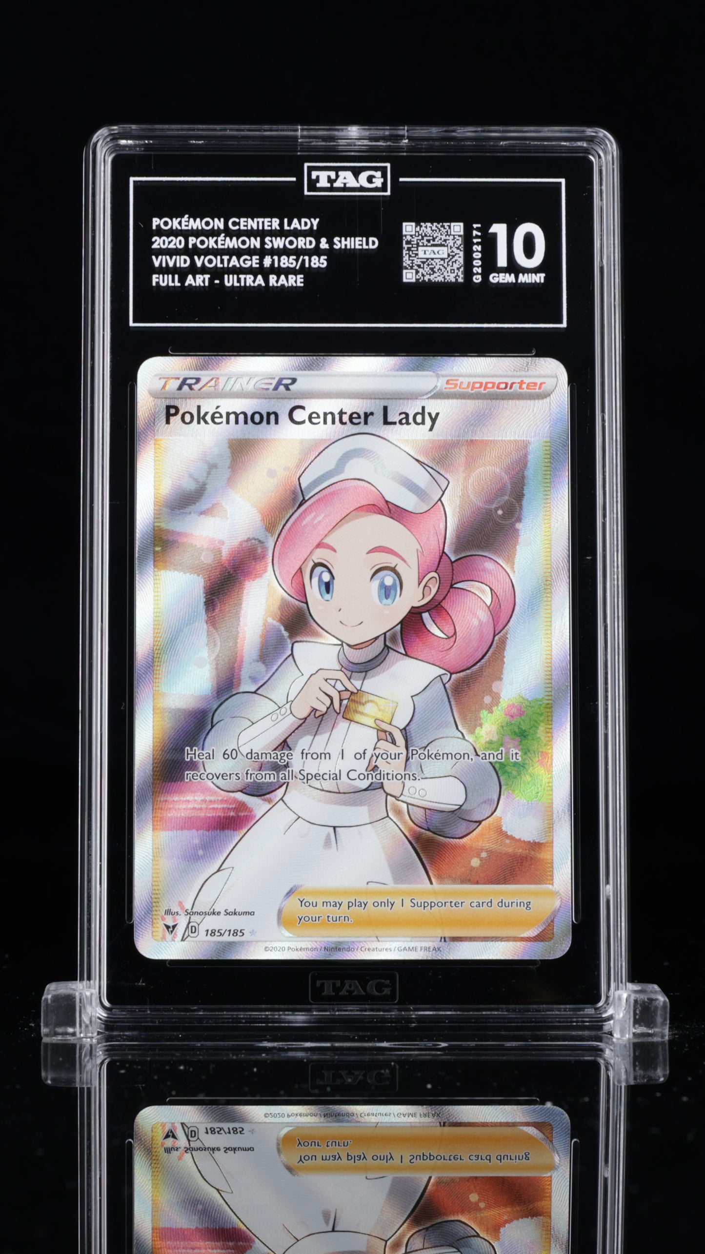 Pokemon Center Lady-#185 Vivid Voltage- TAG 10