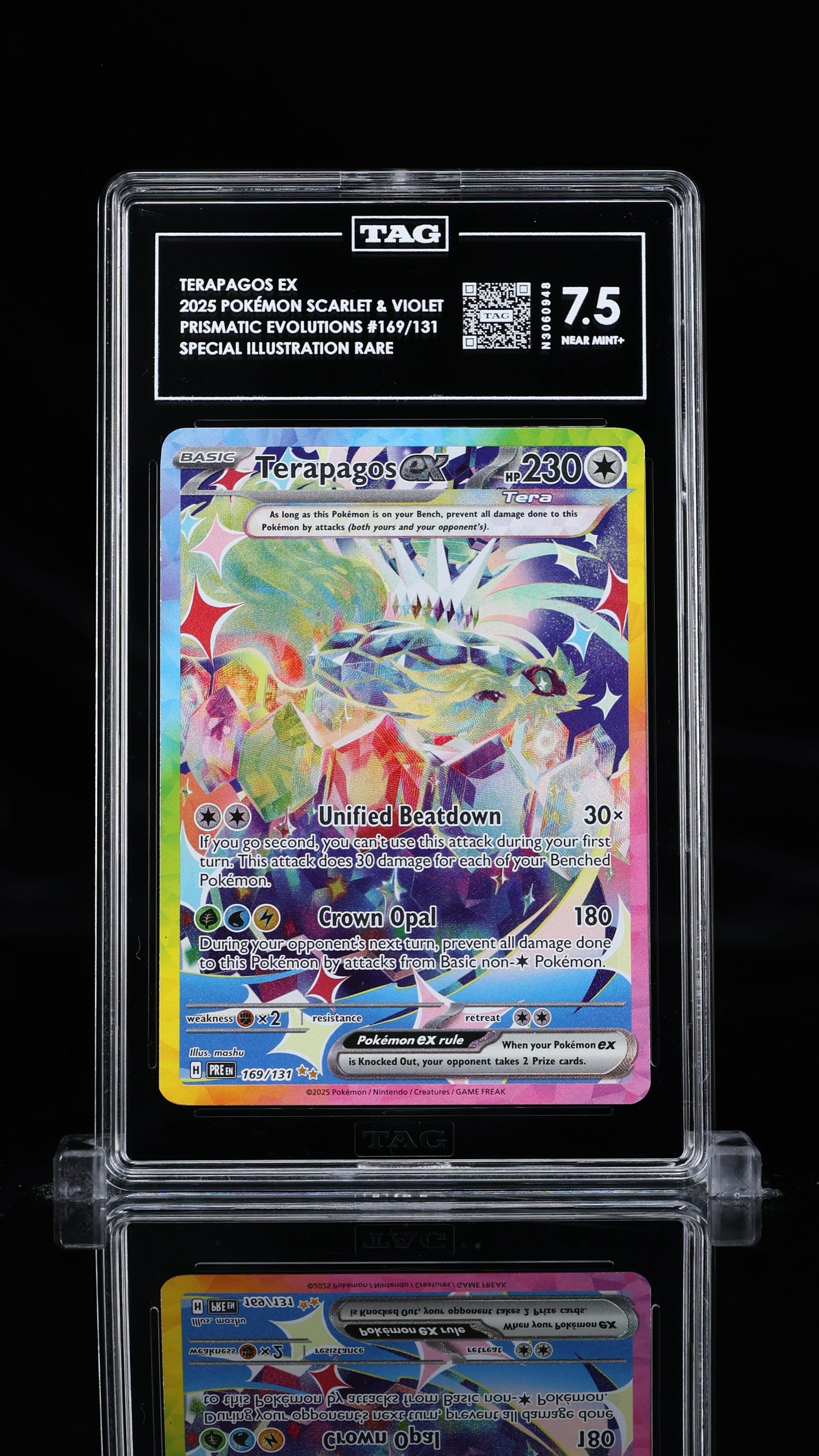 Terapagos Ex- #169 Prismatic Evolutions- TAG 7.5