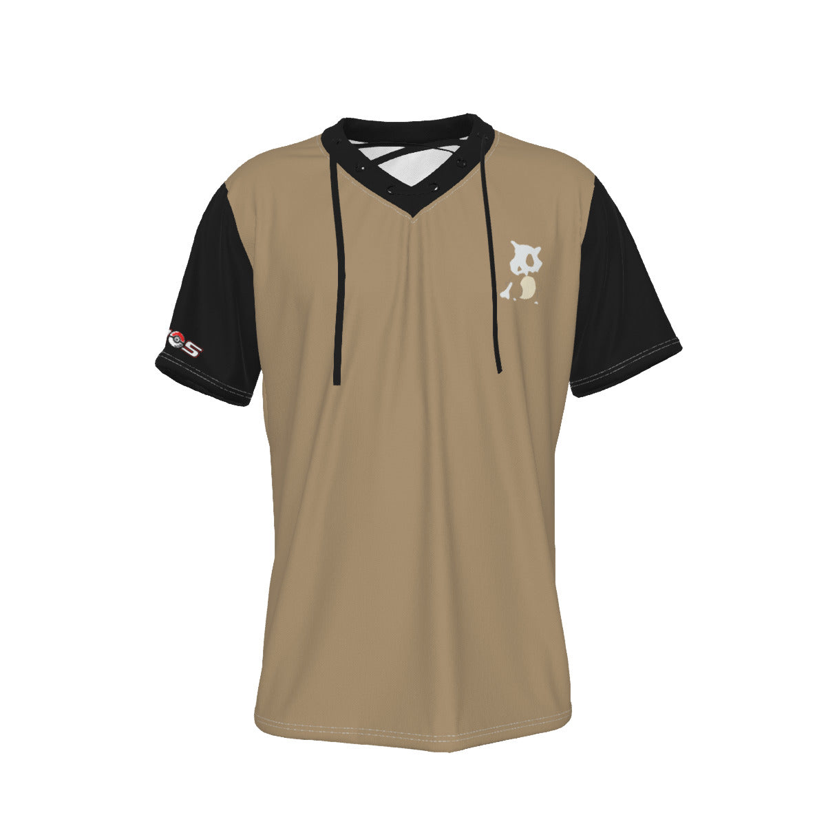 All-Over Print Men's Short Sleeve T-shirt with Neckline Tie