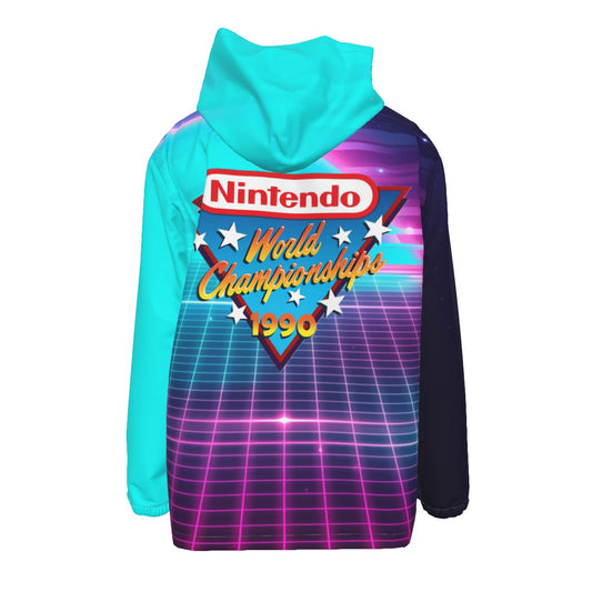 All-Over Print Men's Hooded Zipper Windproof Jacket