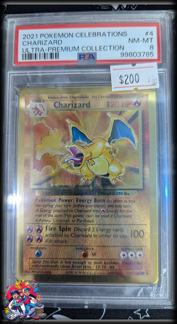 #4 Charizard Metal - Celebrations UPC - PSA 8