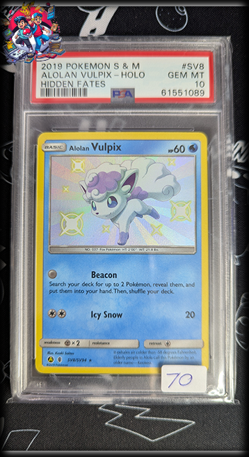 Alolan Vulpix #SV8 - Hidden Fates - PSA 10