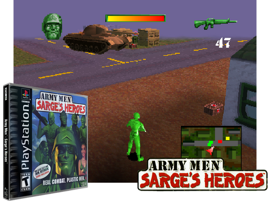 Army Men: Sarge's Heroes (PlayStation 1) - Complete in Case