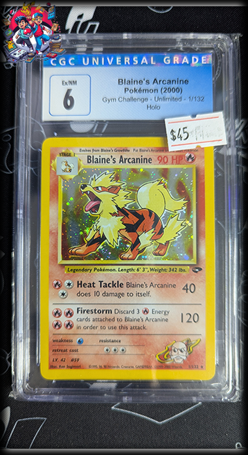 Blaine's Arcanine Holo #1 - Gym Challenge - CGC 6