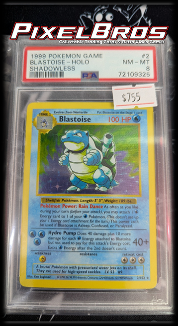 Blastoise Holo - Base Set Shadowless - #2 PSA 8