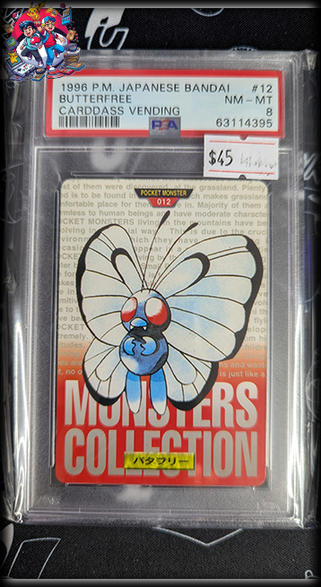 Butterfree #12 - JPN Bandai Vending - PSA 8