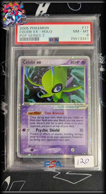 Celebi EX Holo #17 - Pop Series 2 - PSA 8