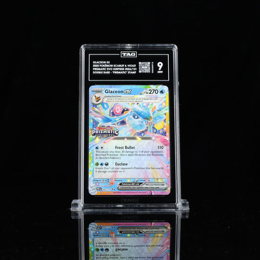 Glaceon EX #26- Scarlet & Violet Prismatic Evolutions Stamped- Tag 9