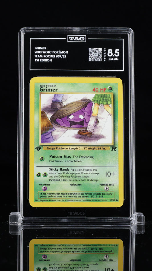 Grimer- #57 Team Rocket 1st Edition- TAG 8.5