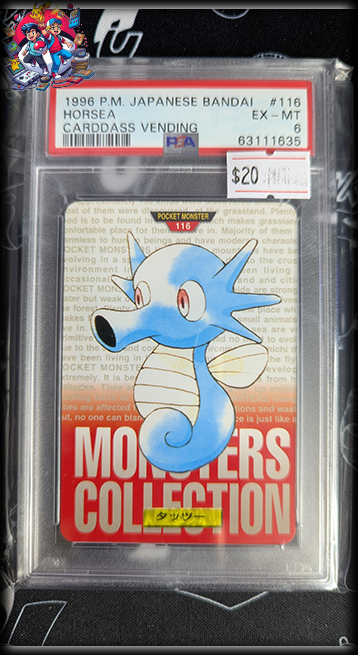 Horsea #116 - JPN Bandai Vending - PSA 6