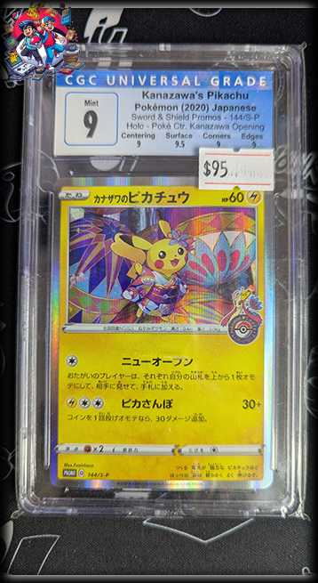 Kanazawa's Pikachu Holo JPN #144 - Sword & Shield Promo - CGC 9