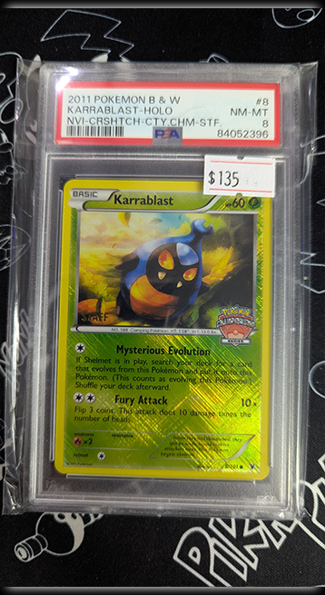 Karrablast Holo #8 - NVI CRSHTCH CTY CHM STAFF PSA 8