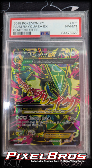 M Rayquaza EX #105 - Roaring Skies - PSA 8