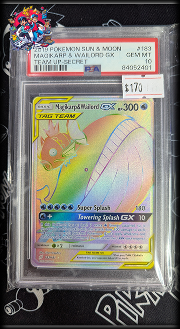 Magikarp & Wailord GX - Team Up # 183 PSA 10