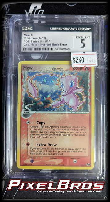 Mew Holo #3 - POP Series 5 - Inverted Back ERROR - CGC 5
