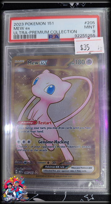 #205 Mew ex Metal - Scarlet & Violet 151 Promo - PSA 9