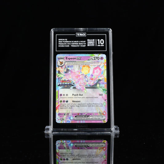 Espeon Ex #34- Scarlet & Violet Prismatic Evolutions Stamped- Tag 10