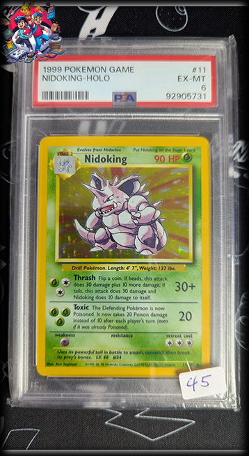 Nidoking #11 - Base Set - PSA 6