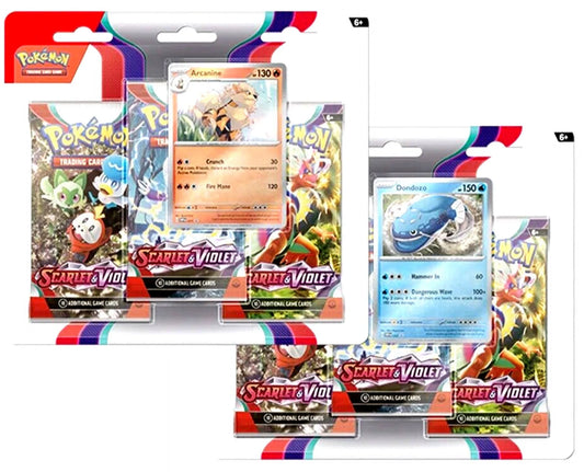 Pokemon - Scarlet and Violet - Base Set - 3 Pack Blister
