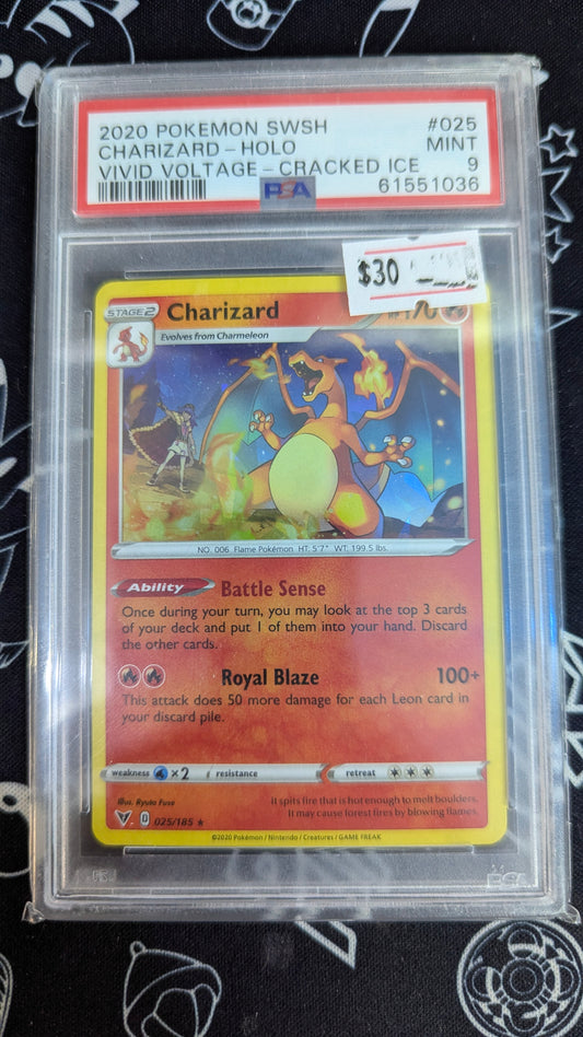 Charizard Cracked Ice Holo- #25 Vivid Voltage- PSA 10