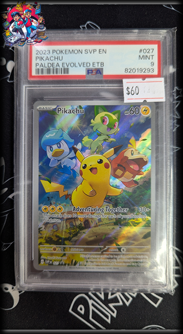 Pikachu #027 - Paldea Evolved ETB Promo - PSA 9