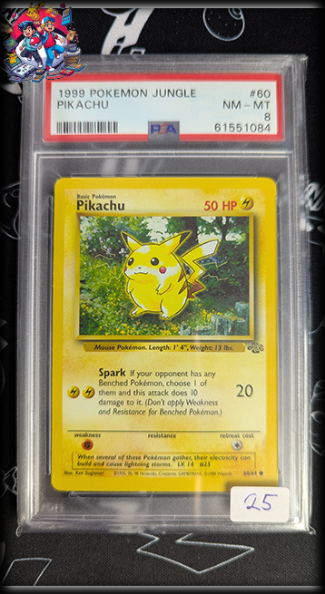 Pikachu #60 - Jungle - PSA 8