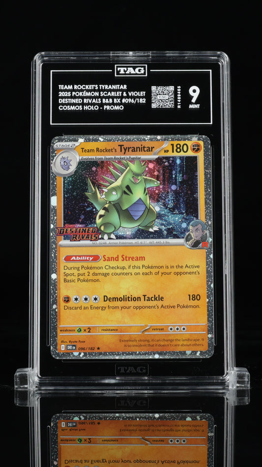 Team Rocket's Tyranitar- #096 Destined Rivals Stamped - TAG 9