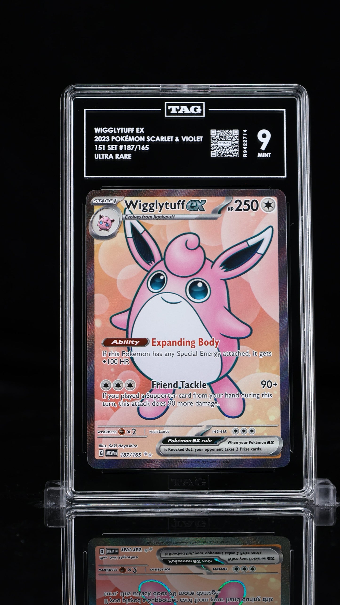 Wigglytuff EX - #187 Scarlet & Violet 151 - TAG 9
