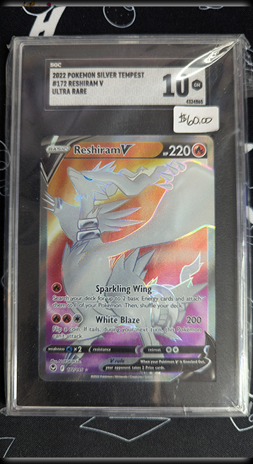 Reshiram V #172 - Silver Tempest - SGC 10