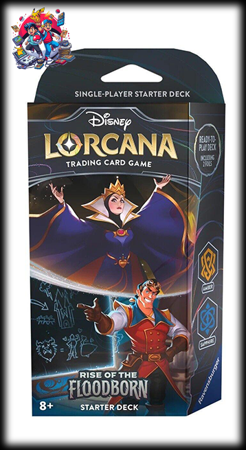 Disney Lorcana Trading Card Games: Rise of the Floodborn Starter Deck Amber & Sapphire