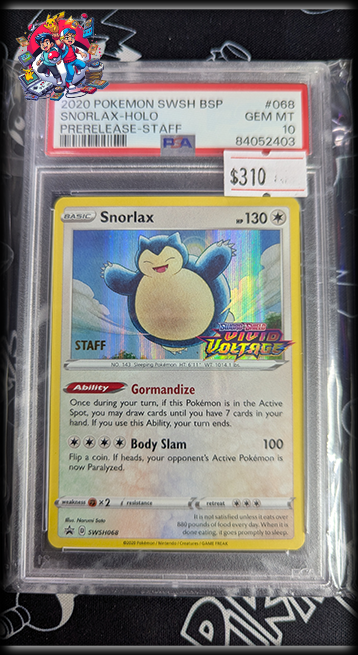 Snorlax Pre-Release Stamped Staff PSA 10