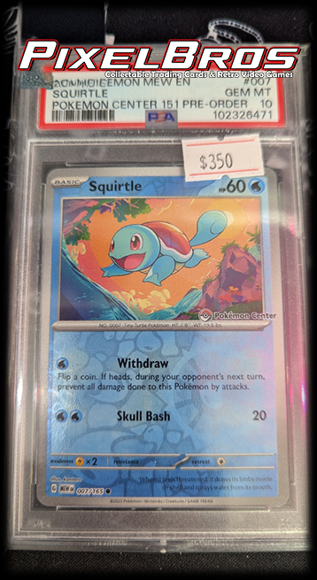Squirtle - Scarlet & Violet 151 - Pokemon Center Stamped #007 PSA 10