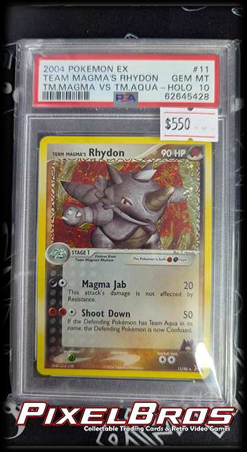 Team Magma's Rhydon #11 - Team Magma vs Team Aqua - PSA 10
