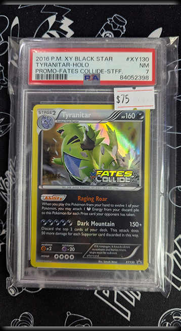 Tyranitar Holo Promo STAFF #XY130 - Fates Collide PSA 7