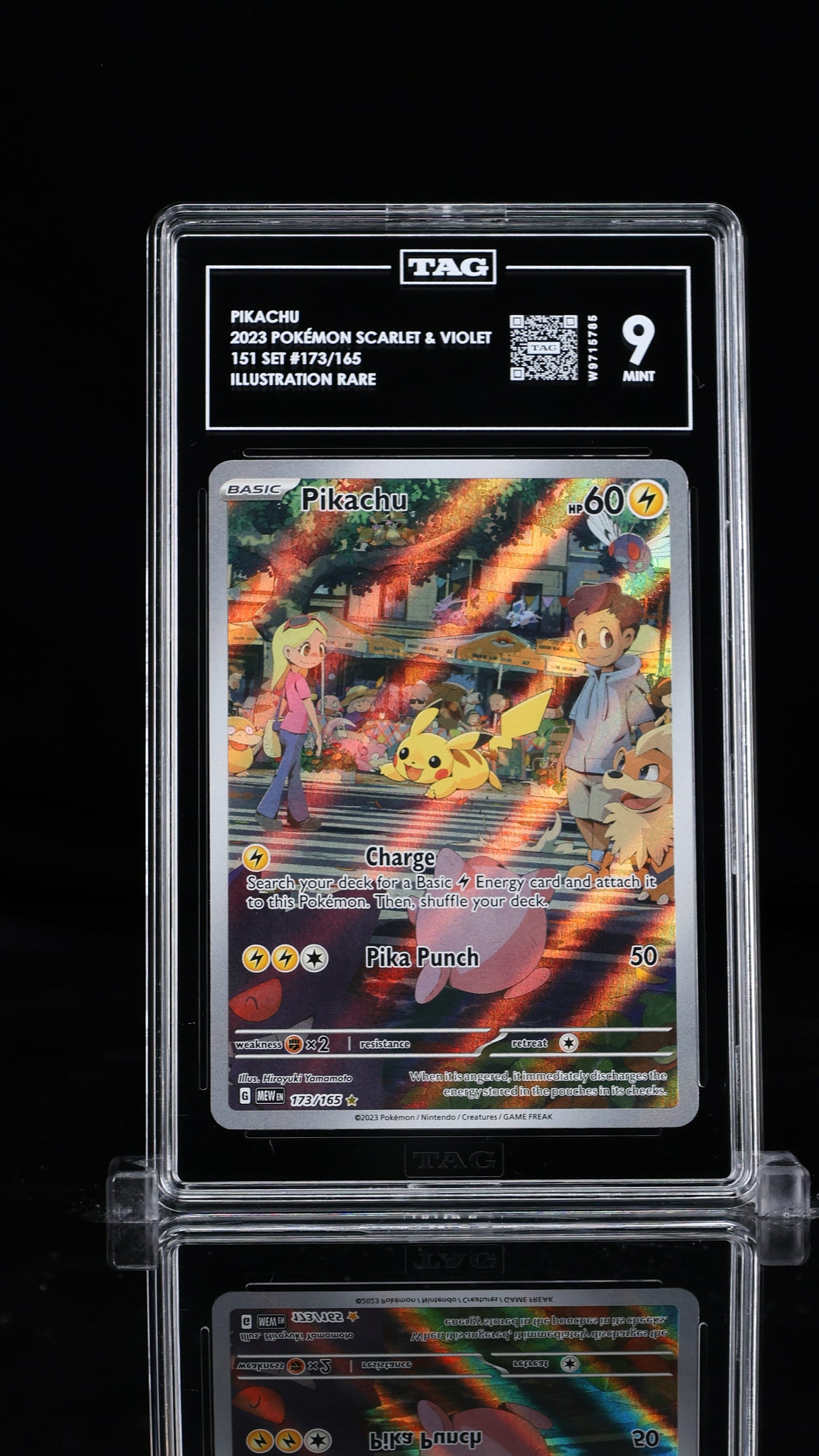 Pikachu-# 173  Scarlet & Violet 151- TAG 9