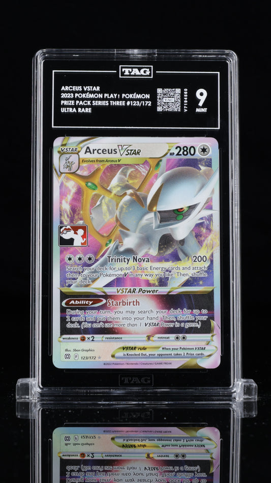 Arceus Vstar- #123 Pokemon Prize PAck Series Three- TAG 9