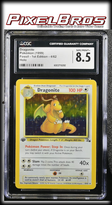 Dragonite- #4 First Edition Fossil- CGC 8.5