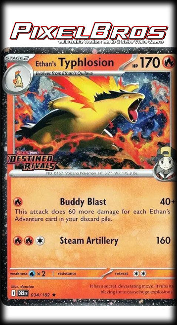 #34 Destined Rivals- Ethan's Typhlosion (Stamped)