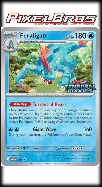 #SVP 089 Scarlet & Violet Promos- Feraligtr ( Temporal Forces Stamped)