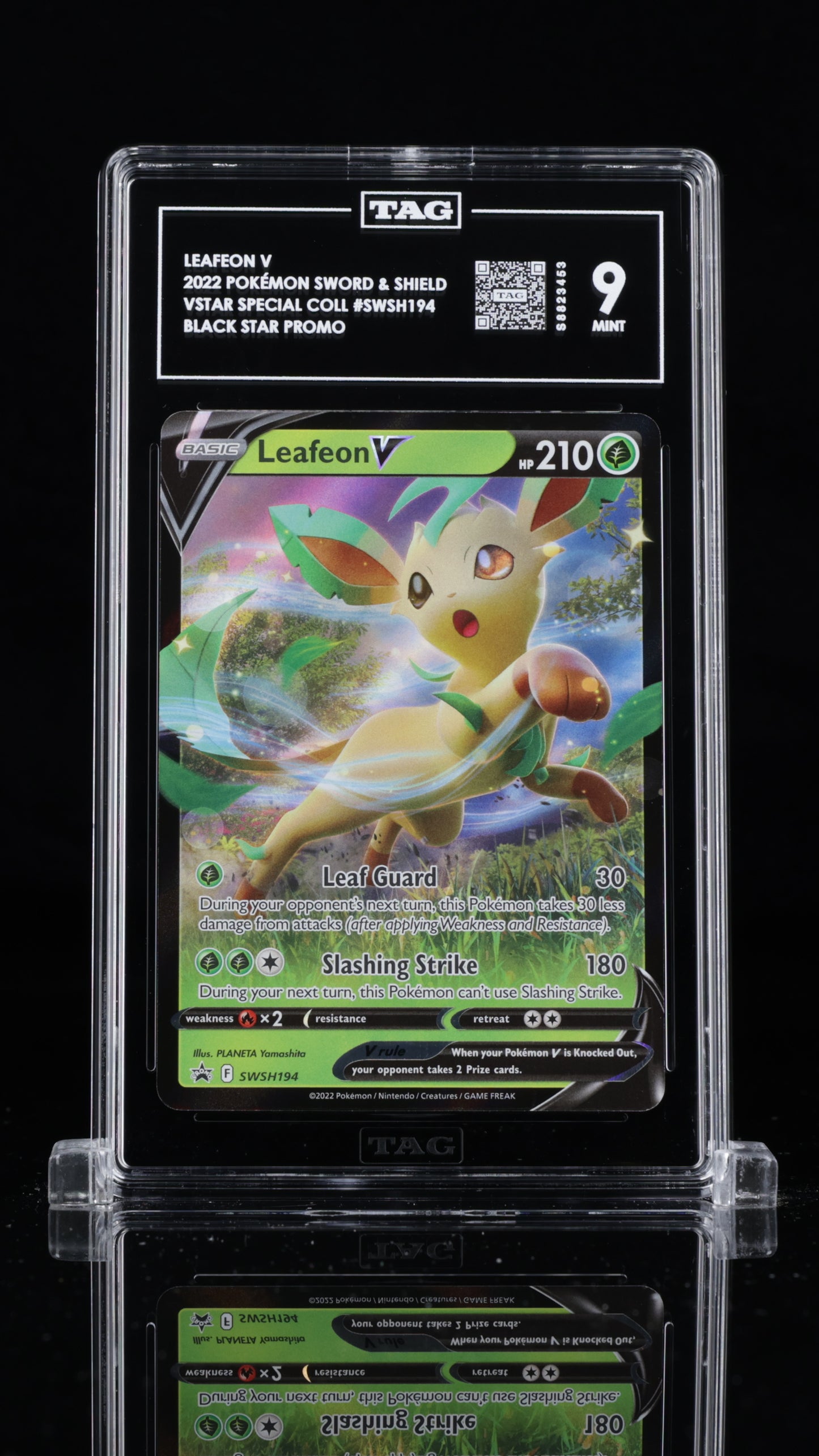 Leafeon V- SWSH#194 Sword & Shield Promos- TAG 9
