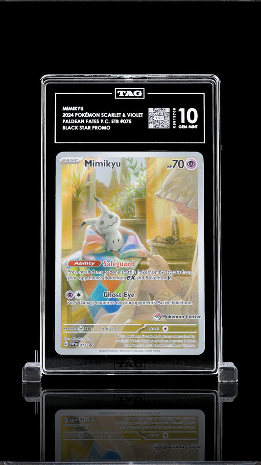 Mimikyu Pokemon Center Stamped- SVP #75 Scarlet & Violet Promos- TAG 10